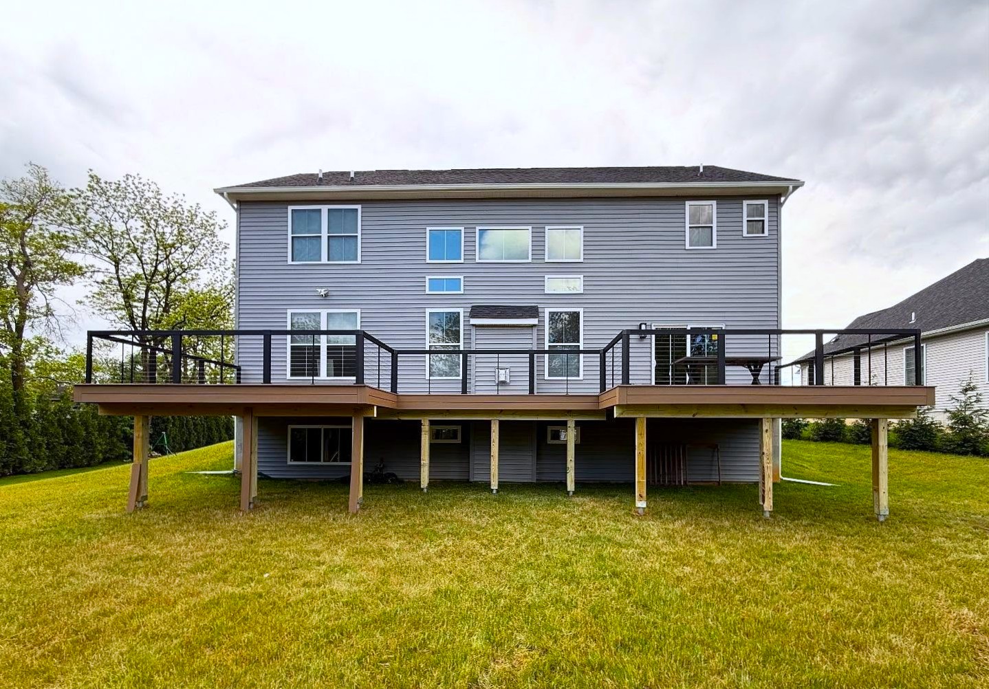 Large deck on house